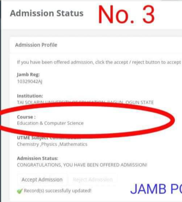 Admission list, 2022/2023 out on JAMB CAPS – TASUED