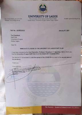 UNILAG School of Foundation Studies Issues Urgent Disclaimer Notice