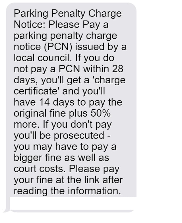 How to Spot and Report the PCN Parking Text Message Scam